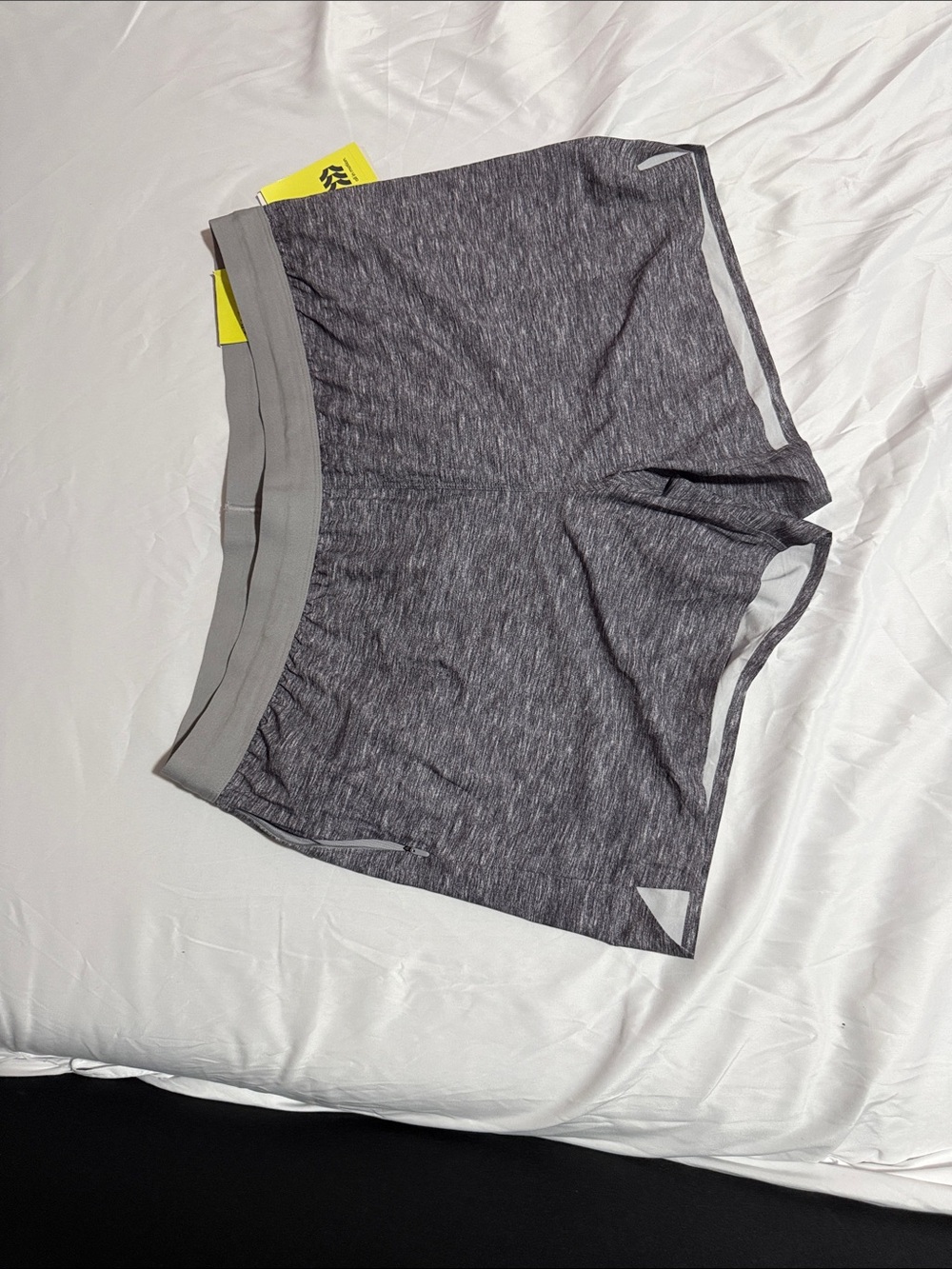 all in motion Gray Performance Shorts with Yellow Brand Tag